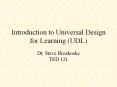Introduction to Universal Design for Learning (UDL) PowerPoint PPT Presentation