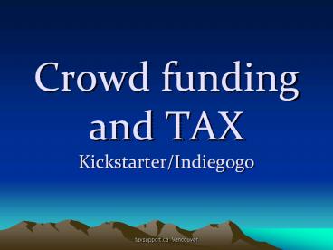 Kickstarter Canada - Is My Crowdfunding income, taxable income