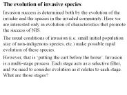 The evolution of invasive species
