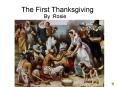 The First Thanksgiving PowerPoint PPT Presentation