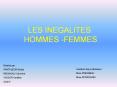 LES INEGALITES HOMMES -FEMMES PowerPoint PPT Presentation