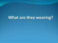 What are they wearing? PowerPoint PPT Presentation
