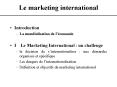 Le marketing international PowerPoint PPT Presentation