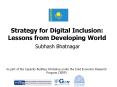 Strategy for Digital Inclusion: Lessons from Developing World PowerPoint PPT Presentation