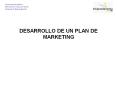 DESARROLLO DE UN PLAN DE MARKETING PowerPoint PPT Presentation