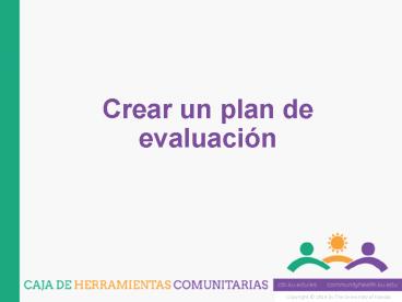 Crear un plan de evaluaci