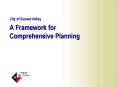 A Framework for Comprehensive Planning PowerPoint PPT Presentation