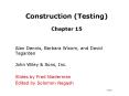 Construction (Testing)  Chapter 15 PowerPoint PPT Presentation