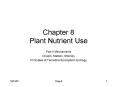 Chapter 8 Plant Nutrient Use PowerPoint PPT Presentation