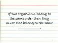 If two organisms belong to the same order then they must also belong to the same ______________. PowerPoint PPT Presentation