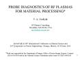 PROBE DIAGNOSTICS OF RF PLASMAS PowerPoint PPT Presentation