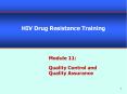 HIV Drug Resistance Training PowerPoint PPT Presentation