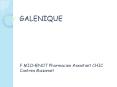 GALENIQUE PowerPoint PPT Presentation