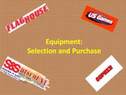 Equipment: Selection and Purchase