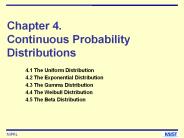 Chapter 4. Continuous Probability Distributions