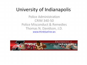 University of Indianapolis