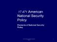 17.471 American       National Security       Policy PowerPoint PPT Presentation
