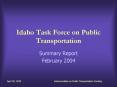 Idaho Task Force on Public Transportation PowerPoint PPT Presentation