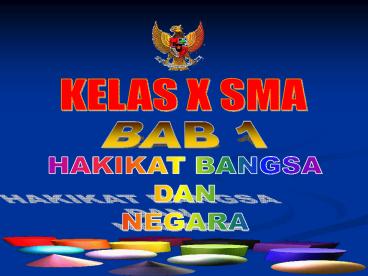 HAKEKAT BANGSA  DAN NEGARA