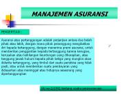 MANAJEMEN ASURANSI