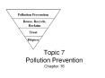 Topic 7 Pollution Prevention Chapter 16 PowerPoint PPT Presentation