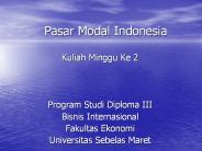 Pasar Modal Indonesia