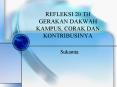 REFLEKSI 20 TH GERAKAN DAKWAH KAMPUS, CORAK DAN KONTRIBUSINYA PowerPoint PPT Presentation