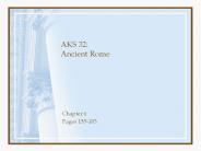 AKS 32: Ancient Rome