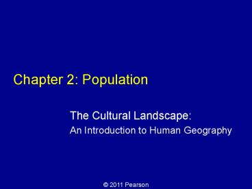 Chapter 2: Population
