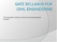 GATE Syllabus for Civil Engineering PowerPoint PPT Presentation