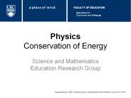 Physics Conservation of Energy