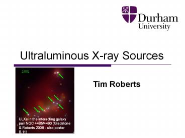 Ultraluminous X-ray Sources