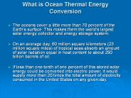 What is Ocean Thermal Energy Conversion