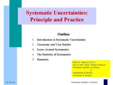 Systematic Uncertainties: Principle and Practice