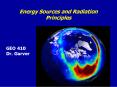 Energy Sources and Radiation Principles PowerPoint PPT Presentation