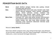 PENGERTIAN BASIS DATA