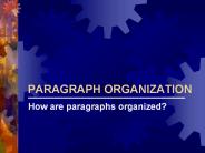 PARAGRAPH ORGANIZATION