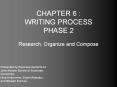 CHAPTER 6 : WRITING PROCESS PHASE 2 PowerPoint PPT Presentation