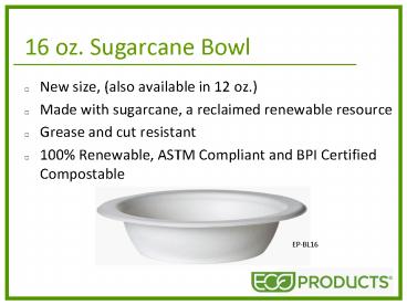 16 oz. Sugarcane Bowl