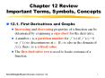 Chapter 12 Review Important Terms, Symbols, Concepts PowerPoint PPT Presentation