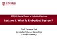 Lecture 1. What is Embedded System? PowerPoint PPT Presentation