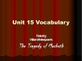 Unit 15 Vocabulary PowerPoint PPT Presentation