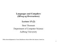 Languages and Compilers (SProg og Overs