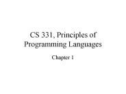 CS 331, Principles of Programming Languages