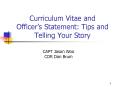 Curriculum Vitae and Officer PowerPoint PPT Presentation