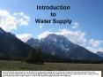 Introduction to Water Supply PowerPoint PPT Presentation