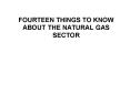 FOURTEEN THINGS TO KNOW ABOUT THE NATURAL GAS SECTOR PowerPoint PPT Presentation