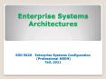 Enterprise Systems Architectures  EGN 5620  Enterprise Systems Configuration (Professional MSEM) Fall, 2011 PowerPoint PPT Presentation