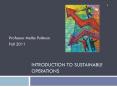 Introduction to Sustainable Operations PowerPoint PPT Presentation
