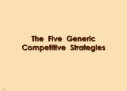 The Five Generic Competitive Strategies
